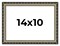 14x10 Solid Wood Antique Picture Frame with UV-Resistant Acrylic & Acid-Free Backing, Available in 4 Finishes: Bronze, Gold, Silver, and Gold with Black